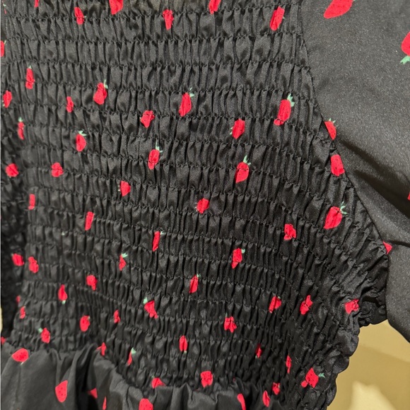 SHEIN Black Blouse with Red Accents - Picture 7 of 10